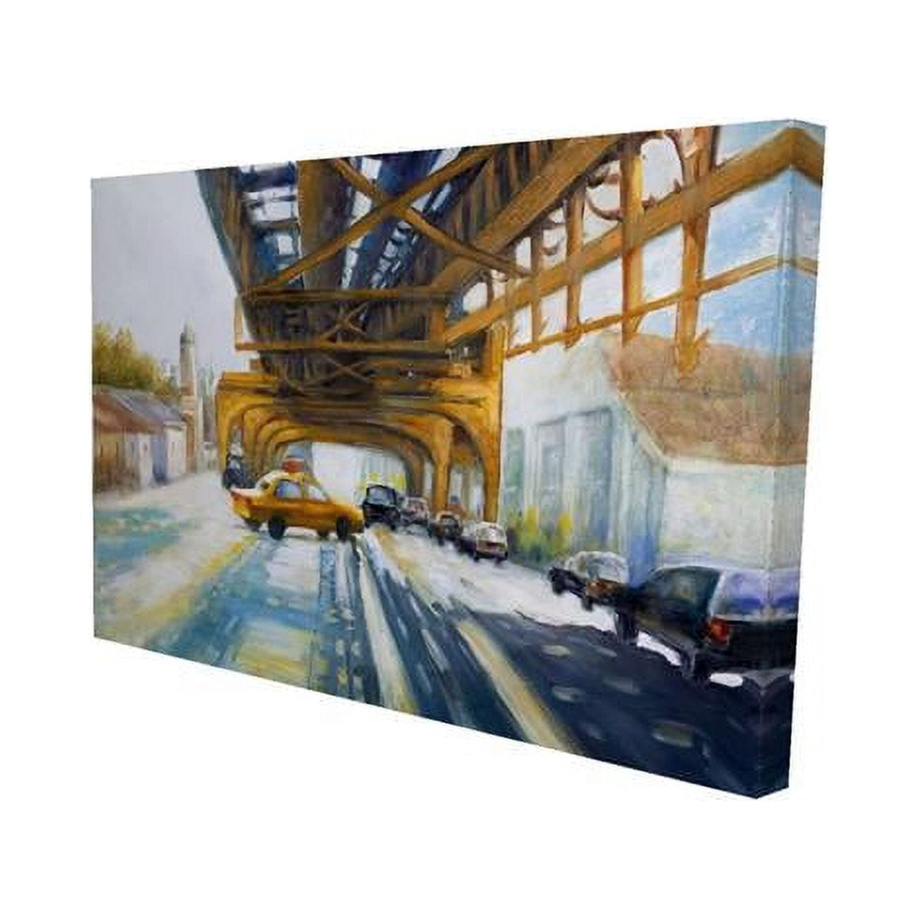 20 x 30 in. Cars Under The Bridge-Print on Canvas
