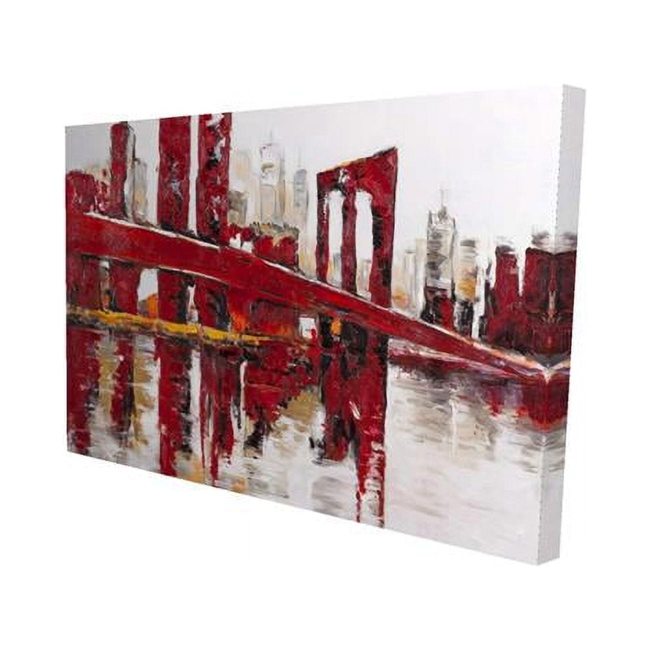 20 x 30 in. Abstract & Industrial Red Bridge-Print on Canvas