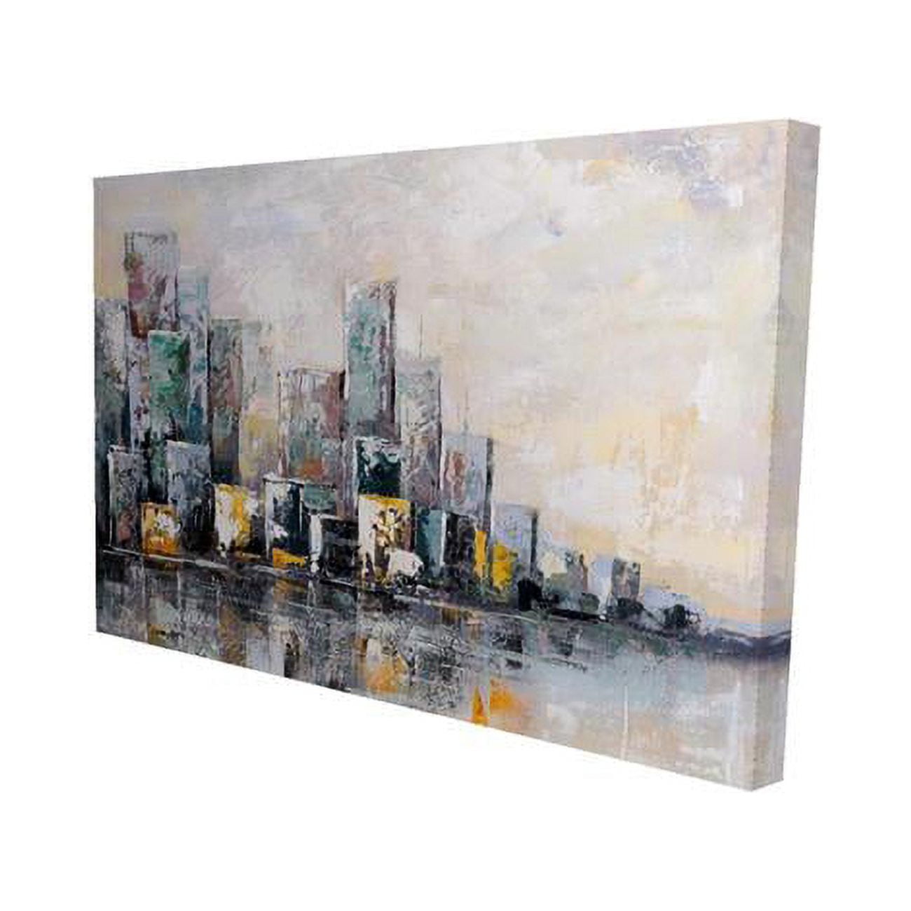 20 x 30 in. Abstract Cityscape in the Morning-Print on Canvas