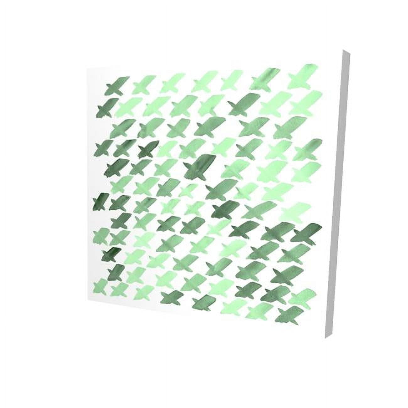 16 x 16 in. Green Pattern X-Print on Canvas