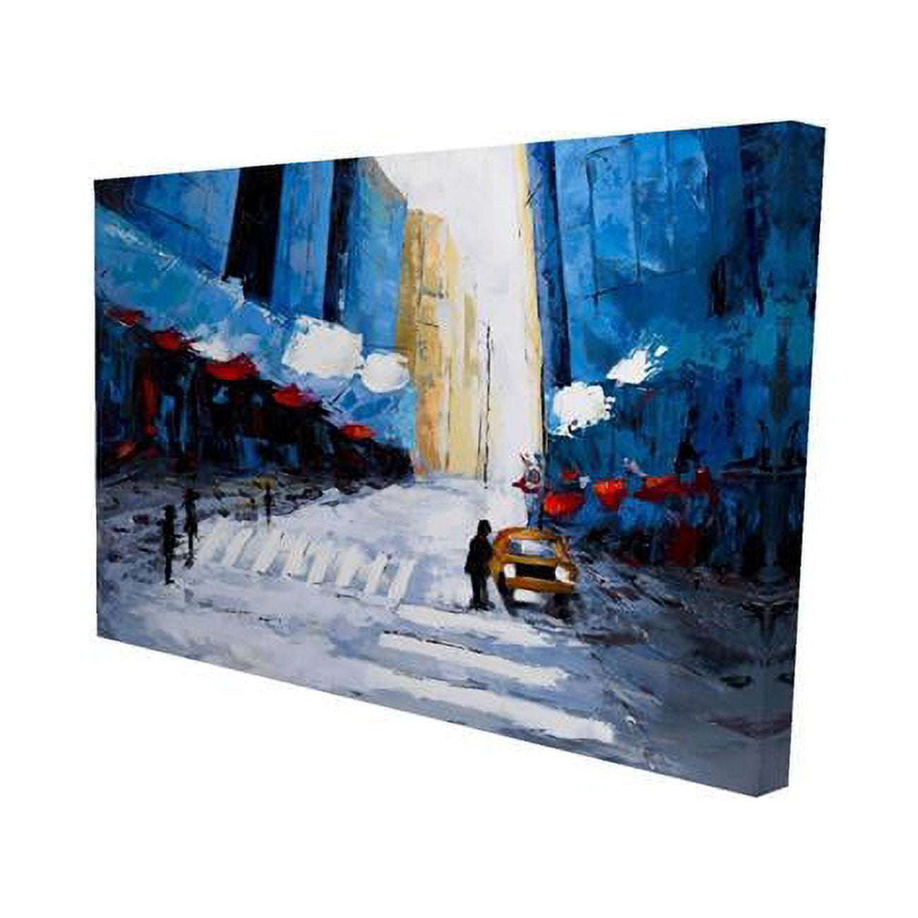 20 x 30 in. Blue Buildings-Print on Canvas