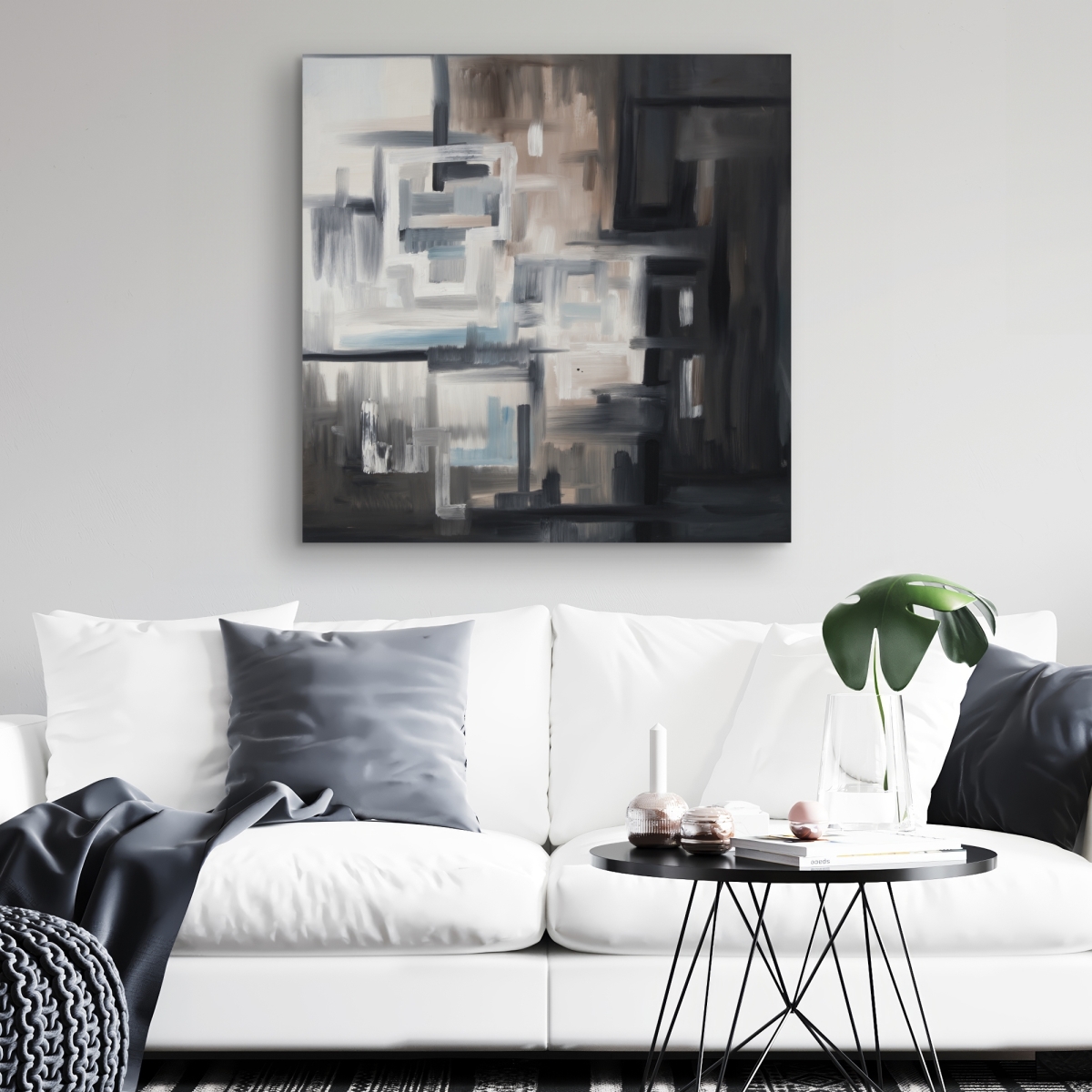 C1RC3232V4O6P7 32 x 32 in. Nought - Man Cave Shapes Canvas for Home Decor - Unique Art