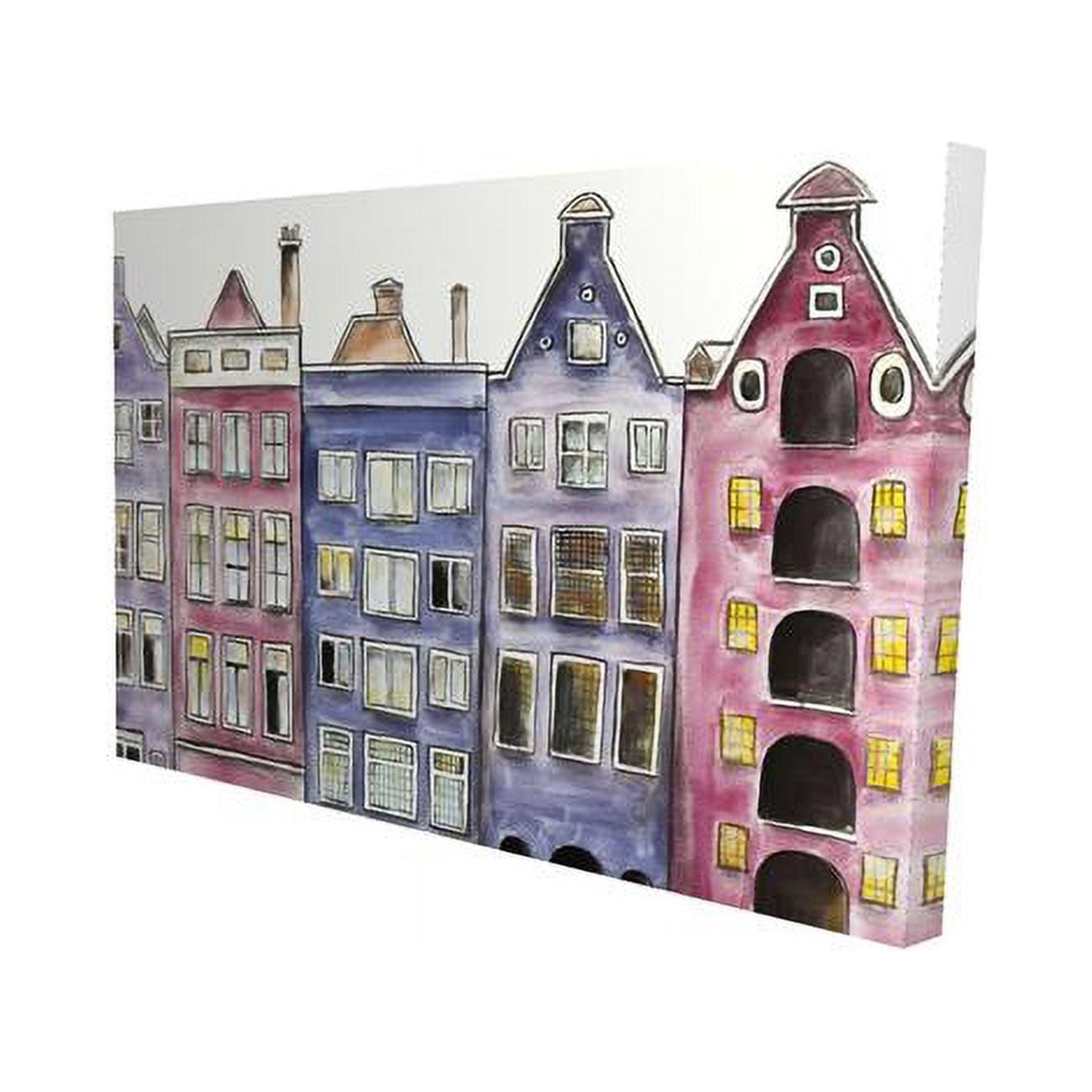 20 x 30 in. Old Historic Houses Amsterdam-Print on Canvas