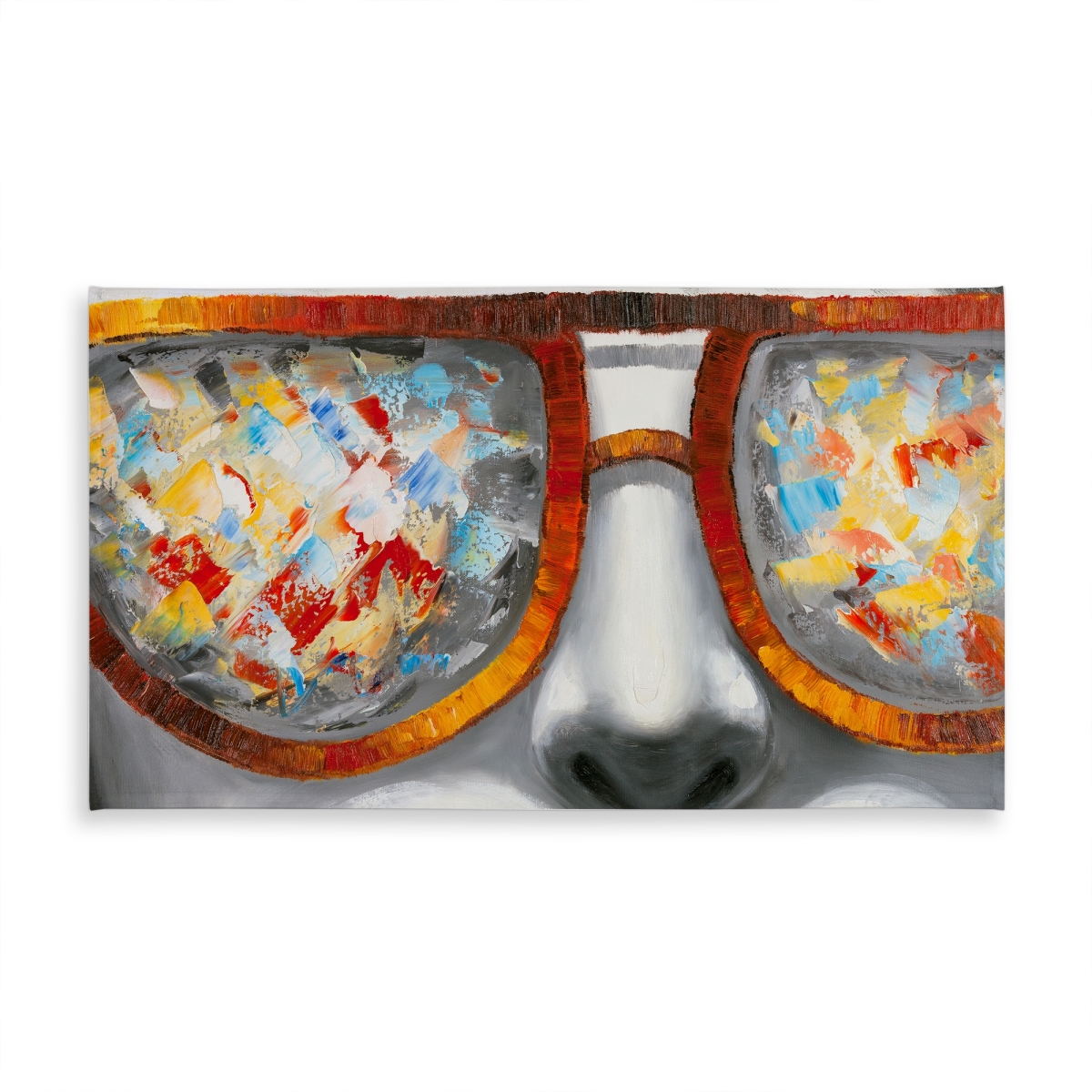 Picture of Begin Home Decor C1TCLRGEXT7V9L 58 x 102 in. Gray Woman Figurative Tablecloth - Colorful Sunglasses Decor