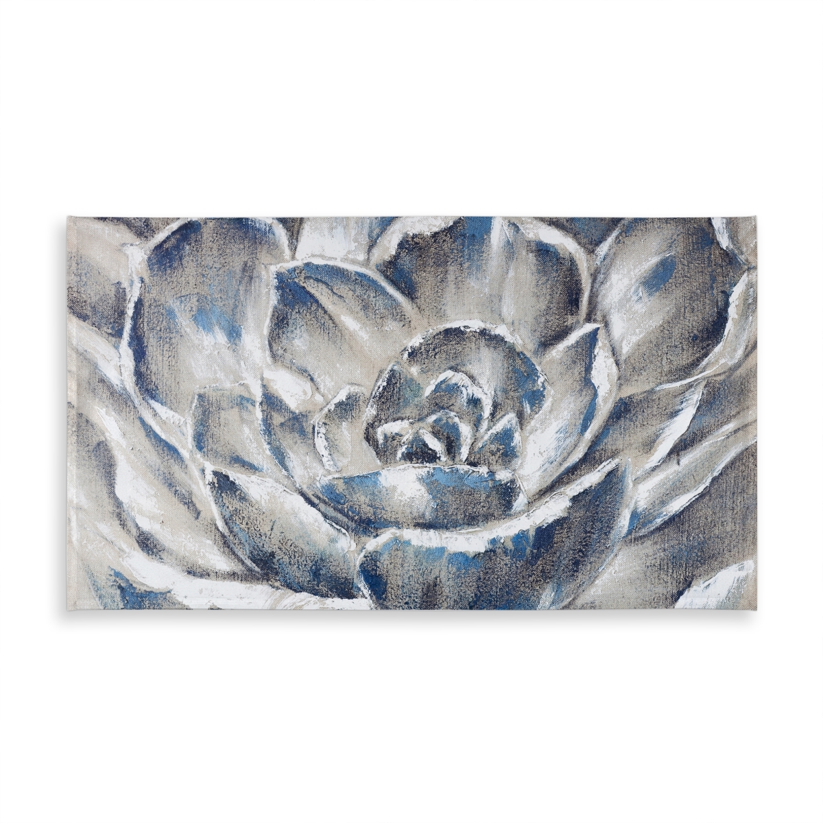 Picture of Begin Home Decor C1TCLRGEWEV2GR 58 x 102 in. Gray & Blue Flower Botanical Tablecloth - Indoor & Outdoor Decor