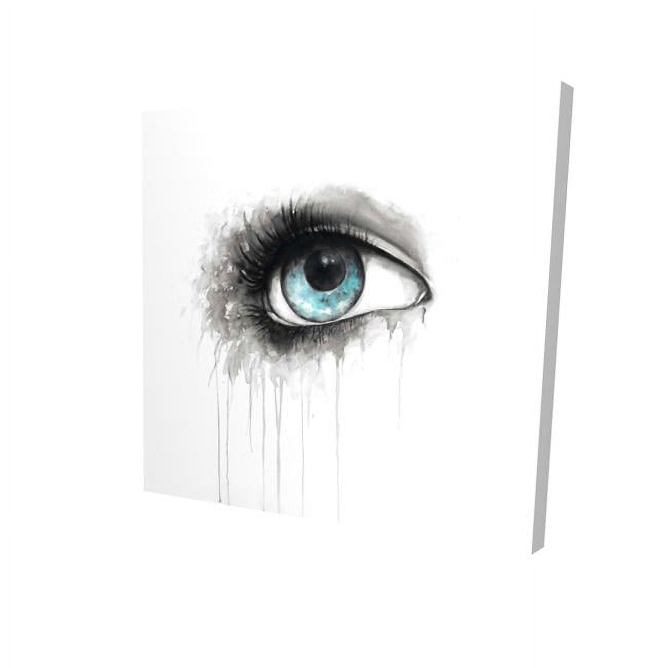 32 x 32 in. Blue Eye In Watercolor-Print on Canvas