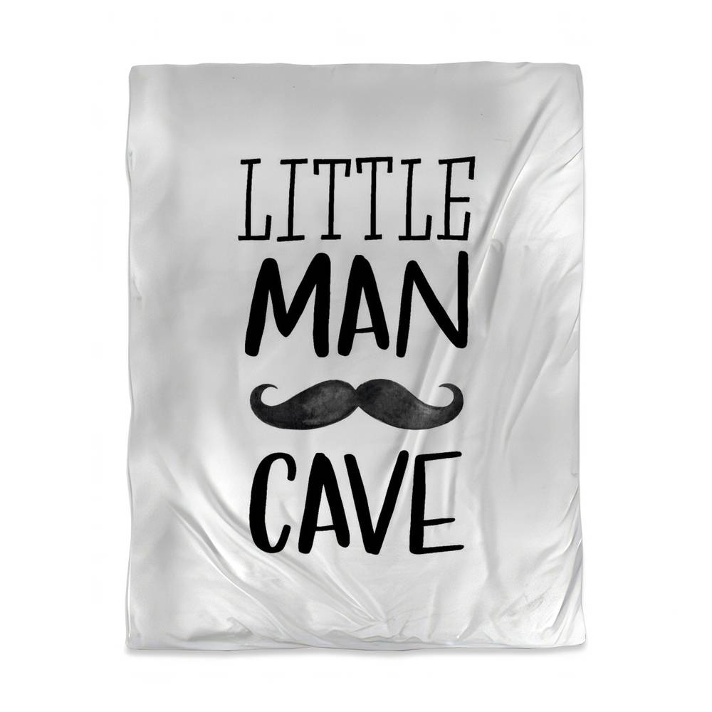 3817-VWCT-QU18 Little Man Cave Twin Size Duvet Cover - Monochrome Motivational Decor