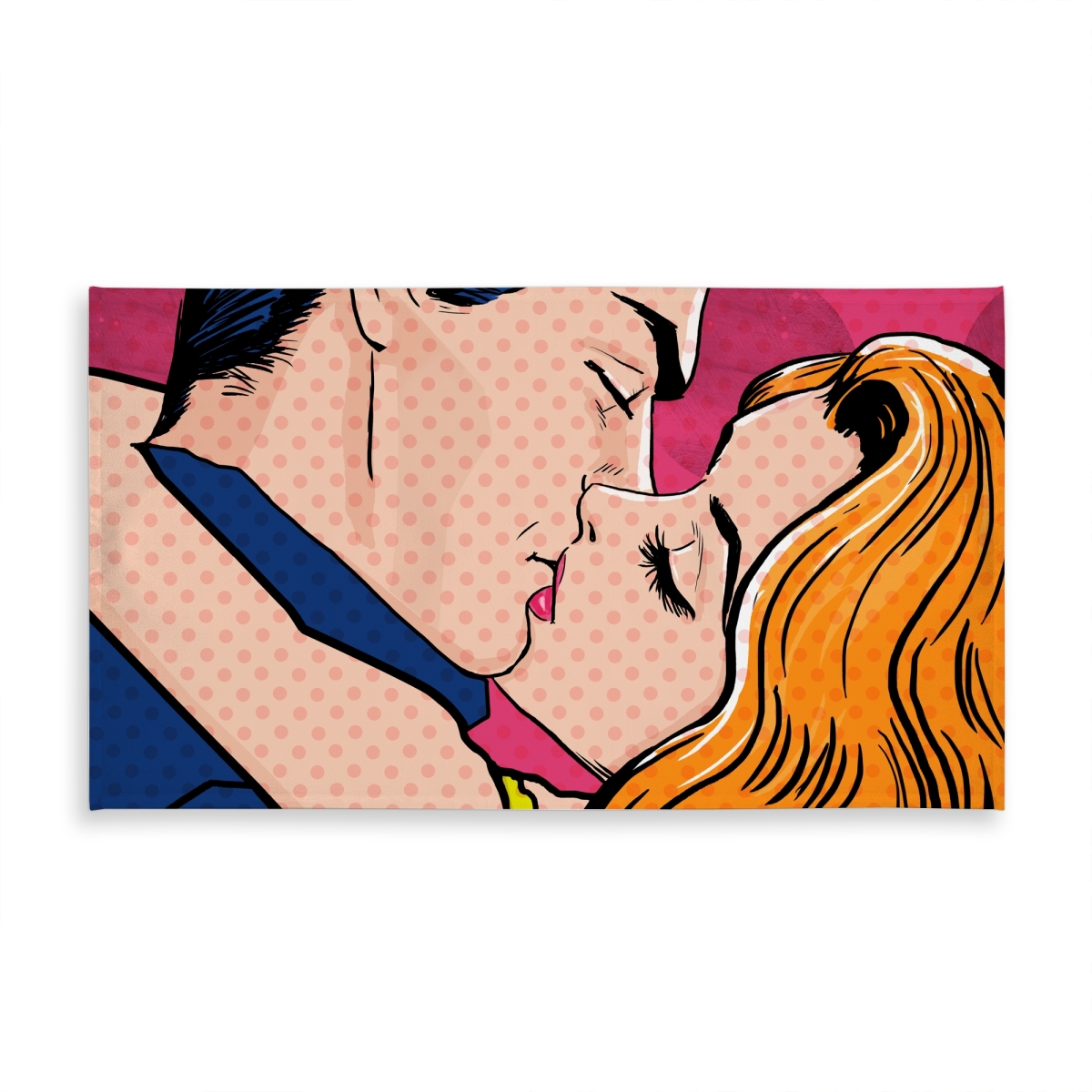 Picture of Begin Home Decor C1TCLRGE2A5DU1 58 x 102 in. Retro Blue Pop Art Couple Tablecloth - Indoor & Outdoor Decor