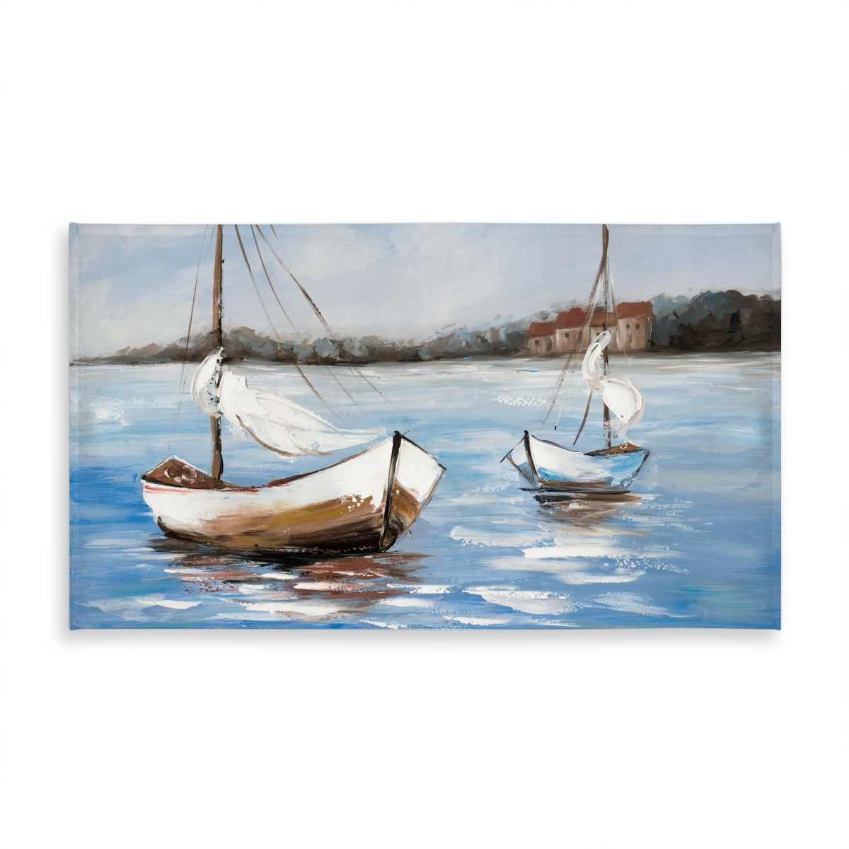 C1TCLRGE9AL728 58 x 102 in. Coastal Bedroom Tablecloth - Two Boats on Water Indoor & Outdoor