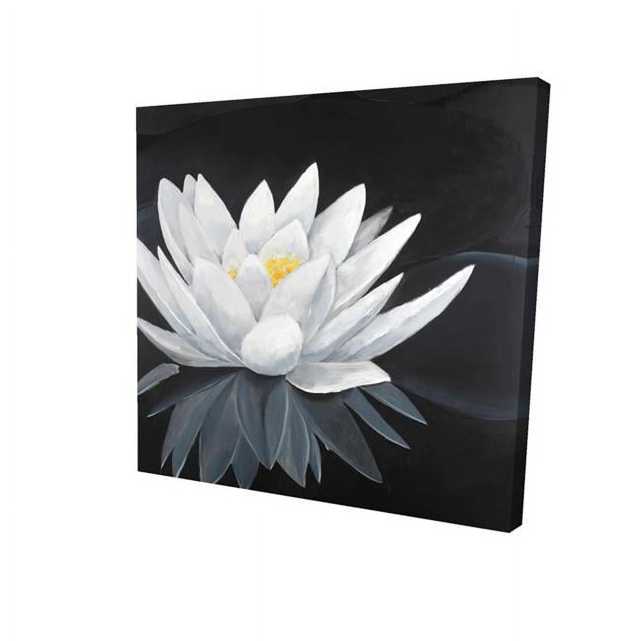 32 x 32 in. Lotus Flower with Reflection-Print on Canvas