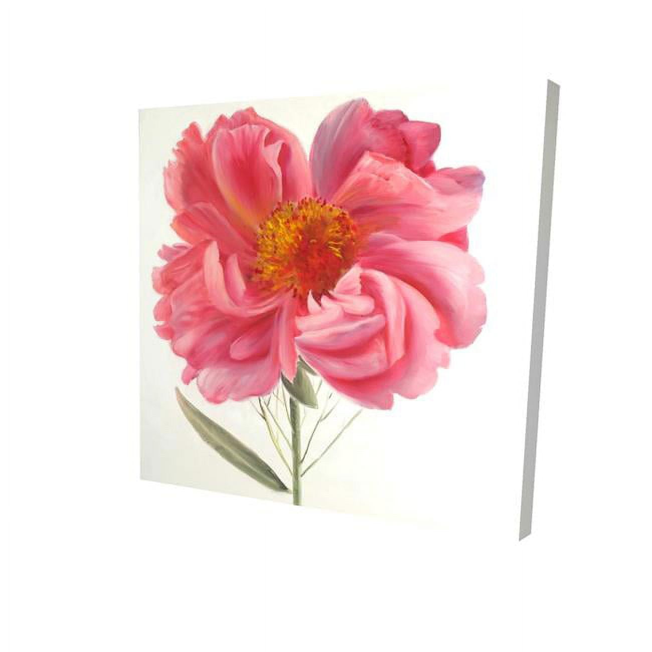 32 x 32 in. Pink Peony Flower-Print on Canvas