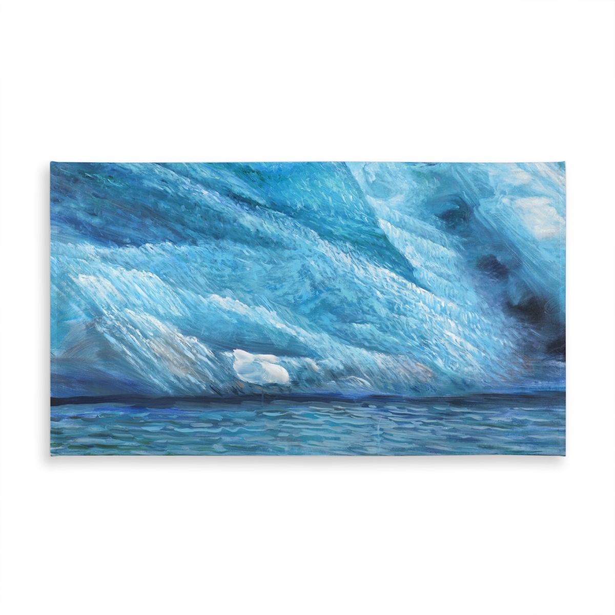 Picture of Begin Home Decor C1TCLRGESP06KZ 58 x 102 in. Blue Coastal Sea Icebergs Tablecloth - Indoor & Outdoor Decor