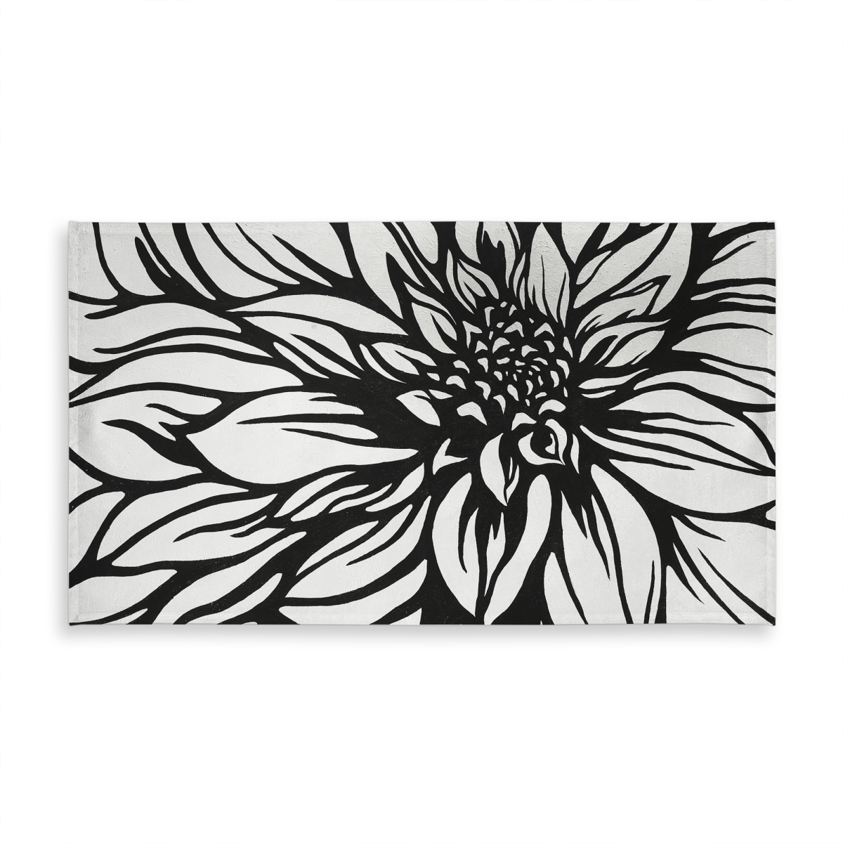 Picture of Begin Home Decor C1TCLRGE2GD61B 58 x 102 in. Dahlia Flower Monochrome Tablecloth - Indoor & Outdoor Decor