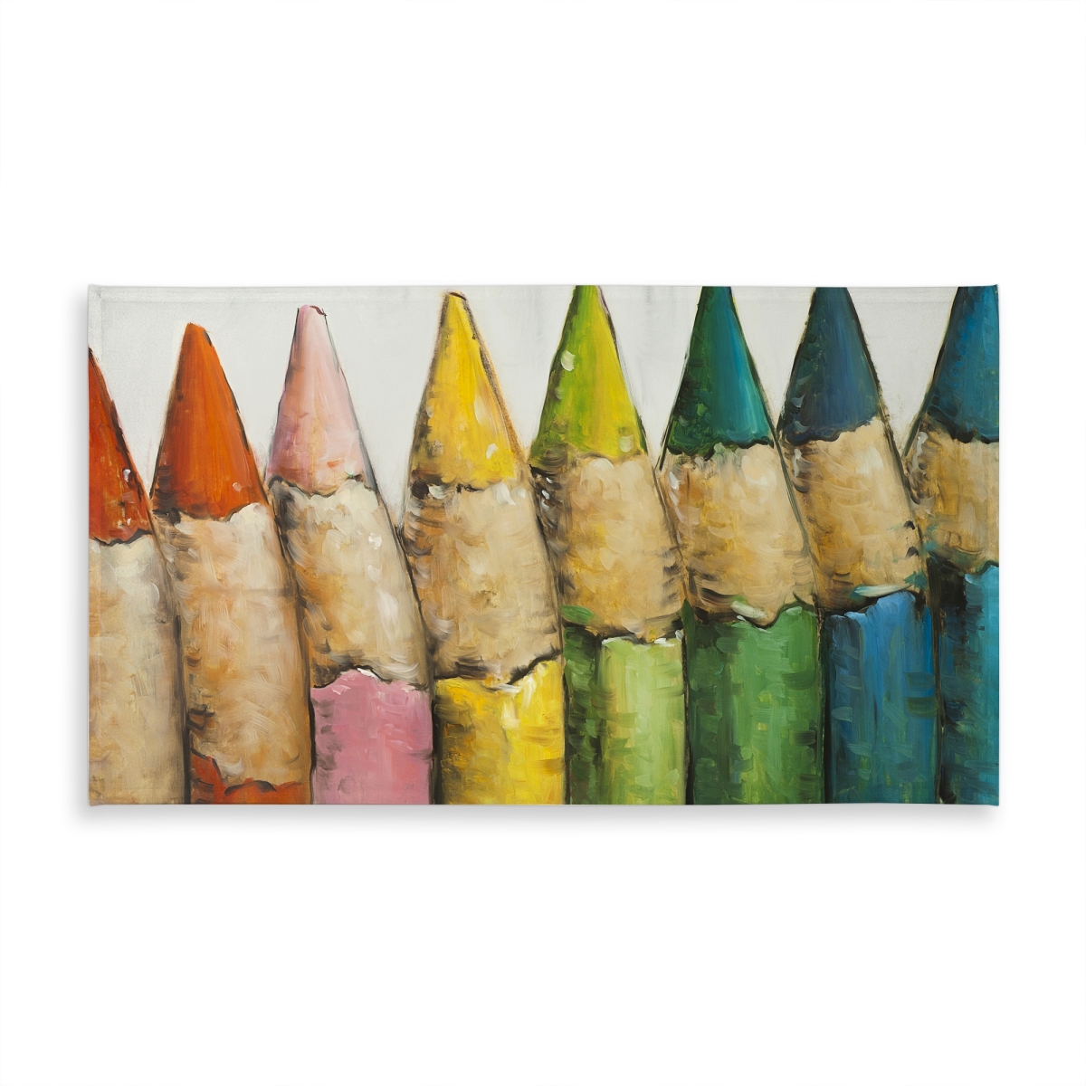 Picture of Begin Home Decor C1TCLRGEY4BMPC 58 x 102 in. Contemporary Hobbies Red Tablecloth - Color Pencils Design