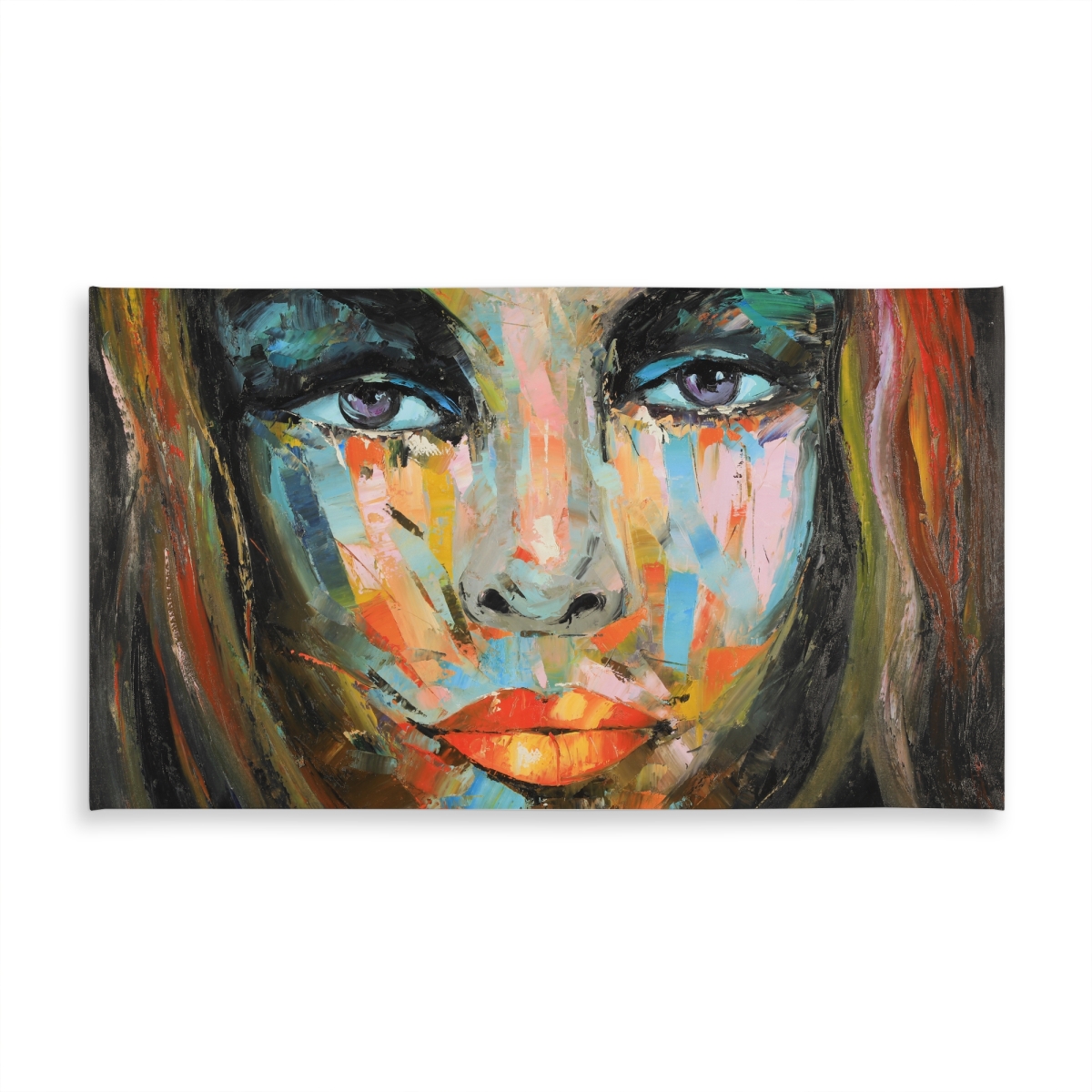 Picture of Begin Home Decor C1TCLRGE2ZD64N 58 x 102 in. Beauty Blue Figurative Tablecloth - Colorful Woman Home Decor