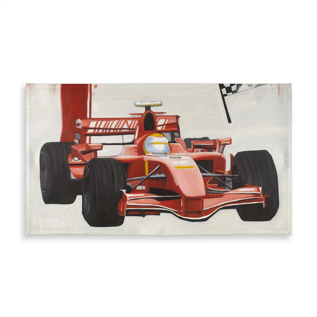 C1TCLRGE9Q1SDX 58 x 102 in. Scenic Red Man Cave Tablecloth - Formula 1 Car Decor Indoor & Outdoor