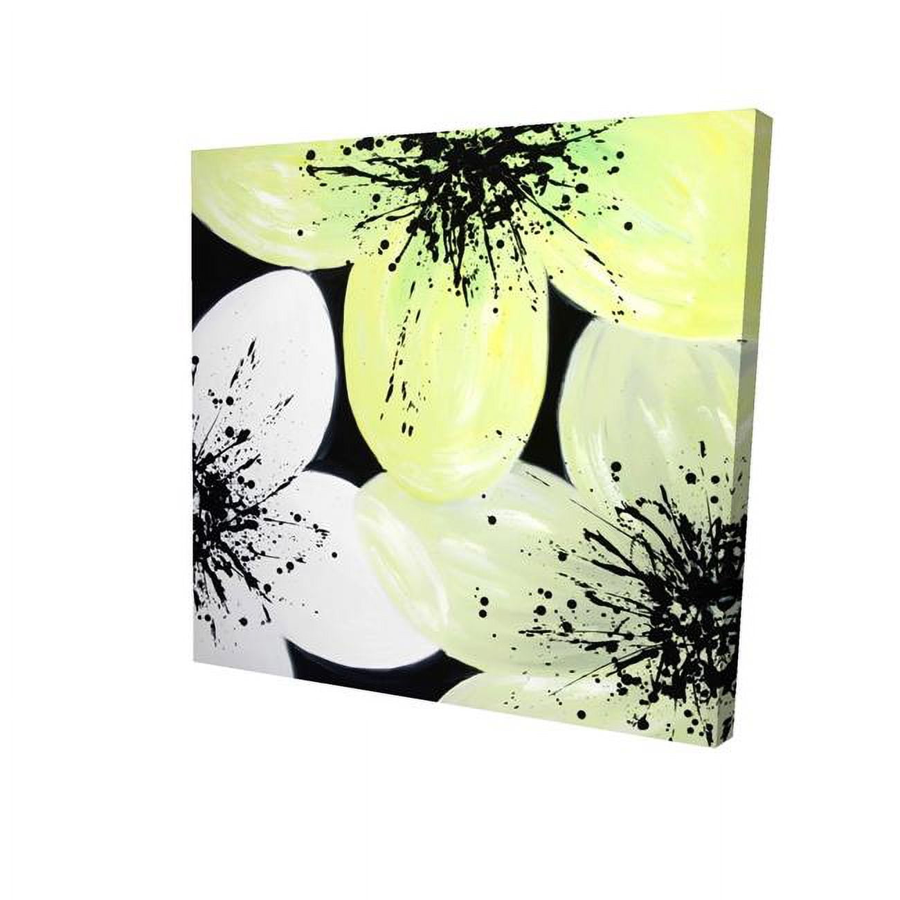 32 x 32 in. White & Yellow Petals-Print on Canvas
