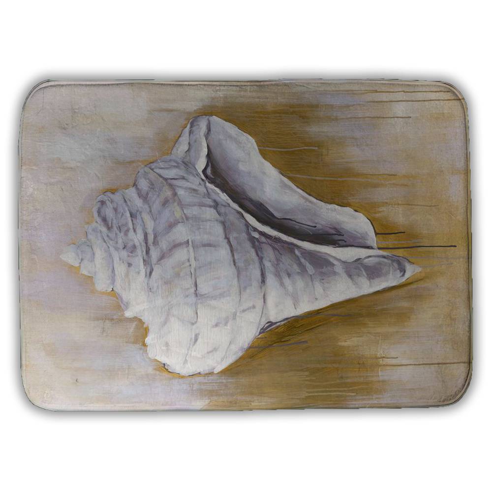 5930-2417-CO23 17 x 24 in. Conical Shell Coastal Bath Mat - Contemporary Aquatic Decor