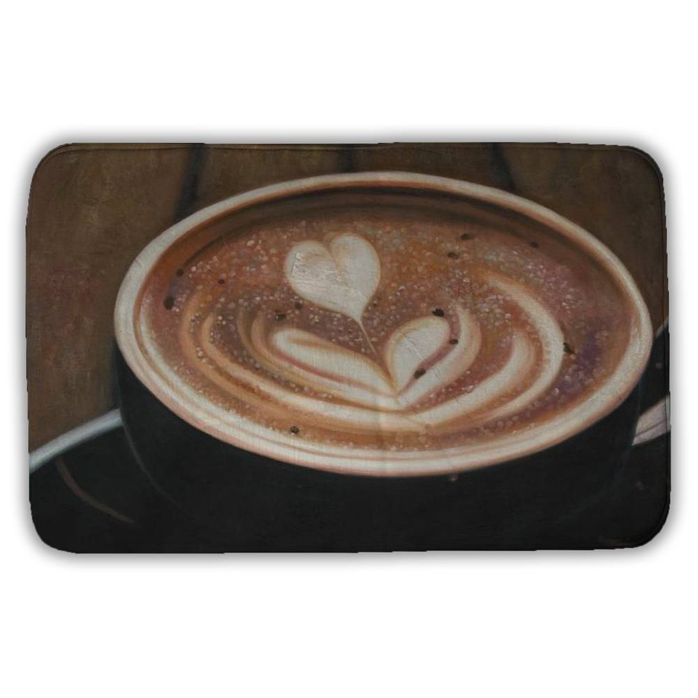 5930-2134-GA117 21 x 34 in. Artistic Cappuccino Kitchen Bath Mat - Home Decor Mat