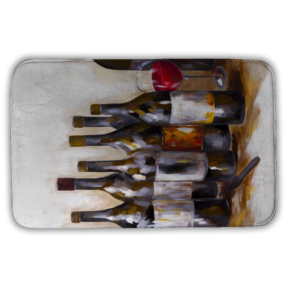 5930-3421-GA35 21 x 34 in. Red Wine Bath Mat - Brown Kitchen Decor - Home Essentials