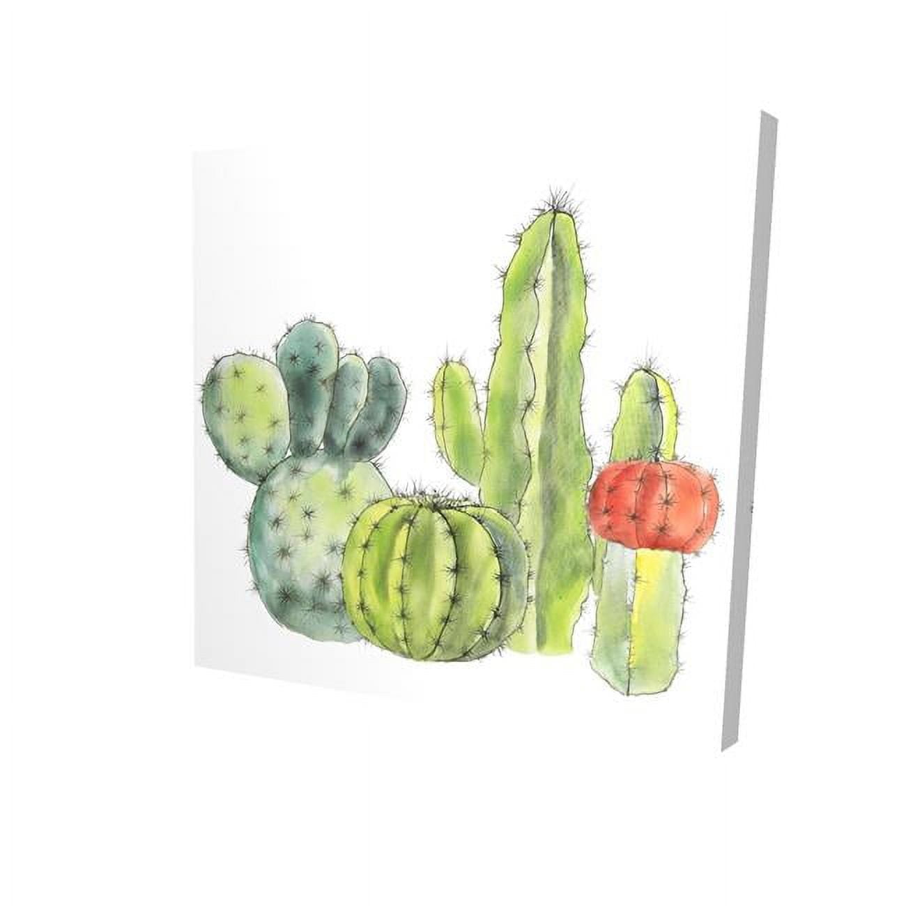 32 x 32 in. Gathering of Small Cactus-Print on Canvas
