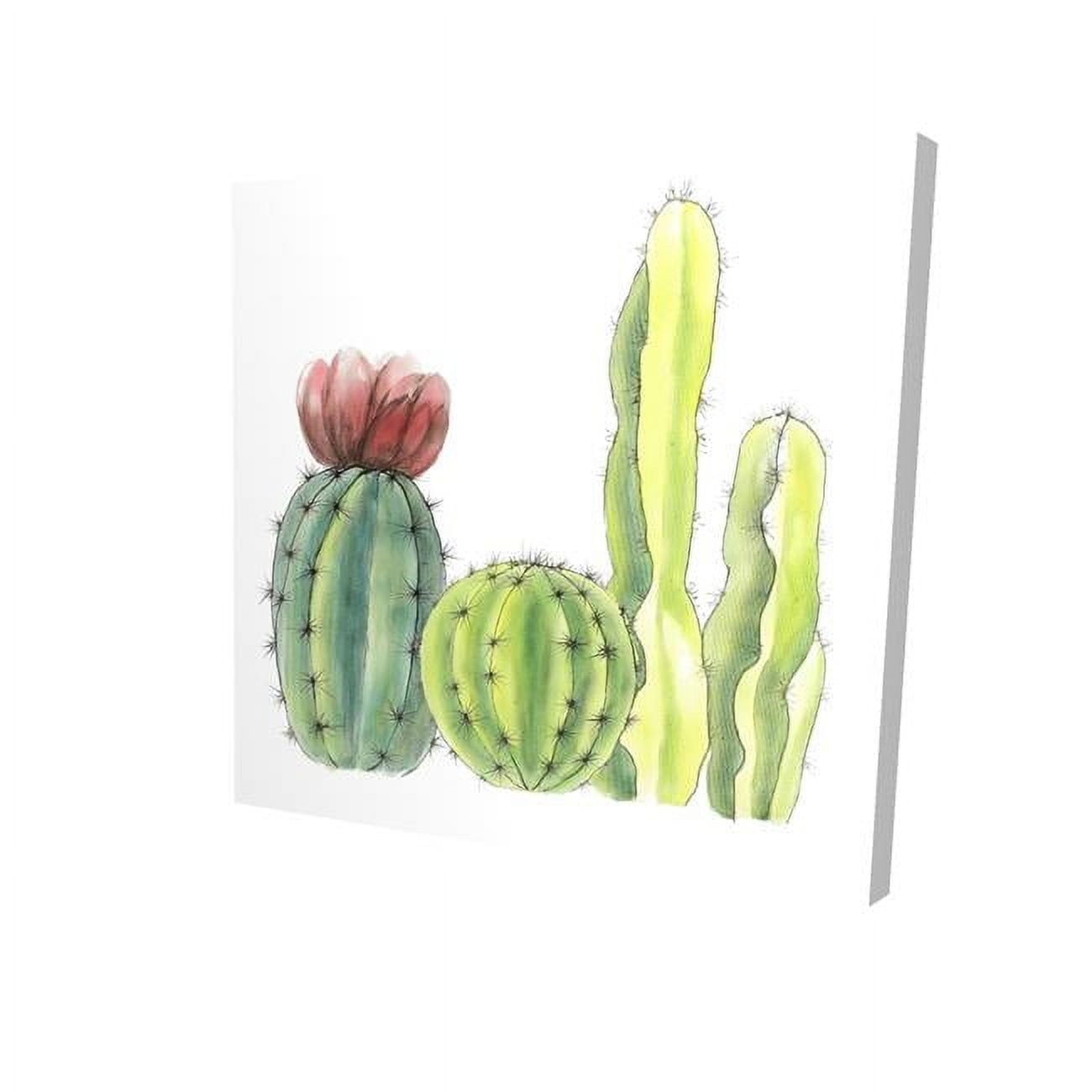 32 x 32 in. Four Little Cactus-Print on Canvas