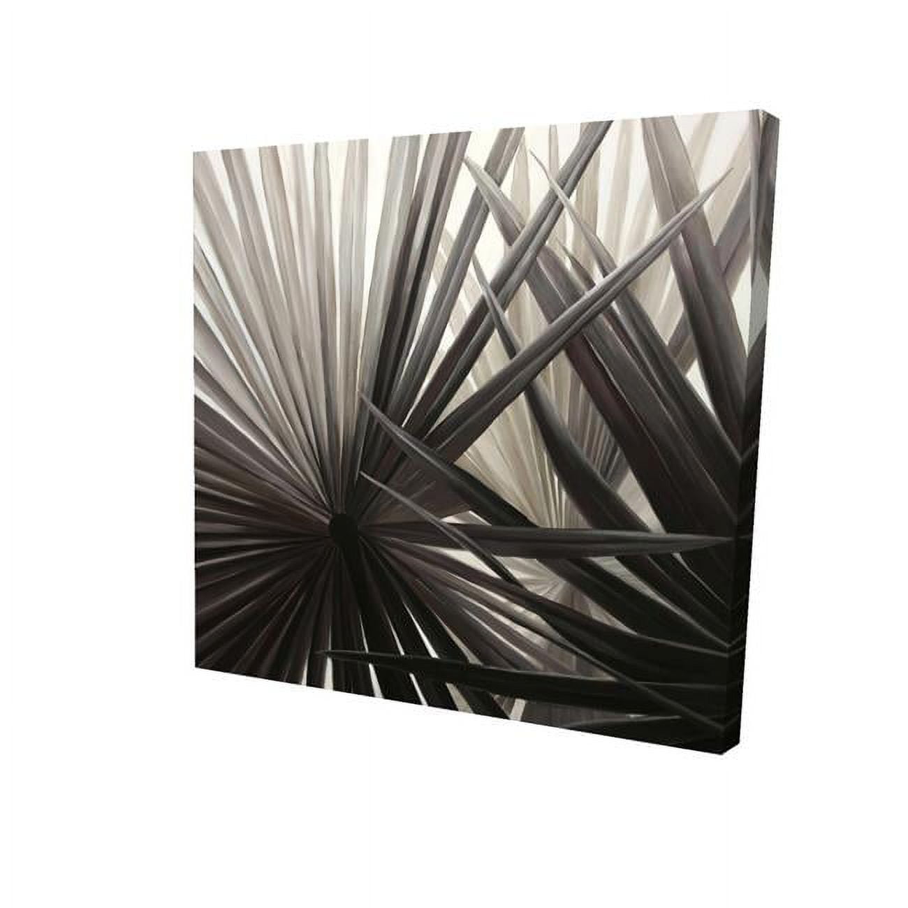 32 x 32 in. Greyscale Tropical Plants-Print on Canvas