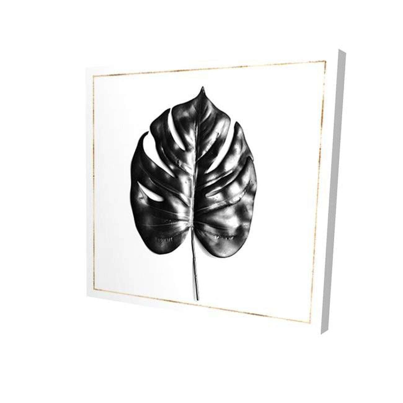 32 x 32 in. Split Leaf Philodendron with Gold Lines-Print on Canvas