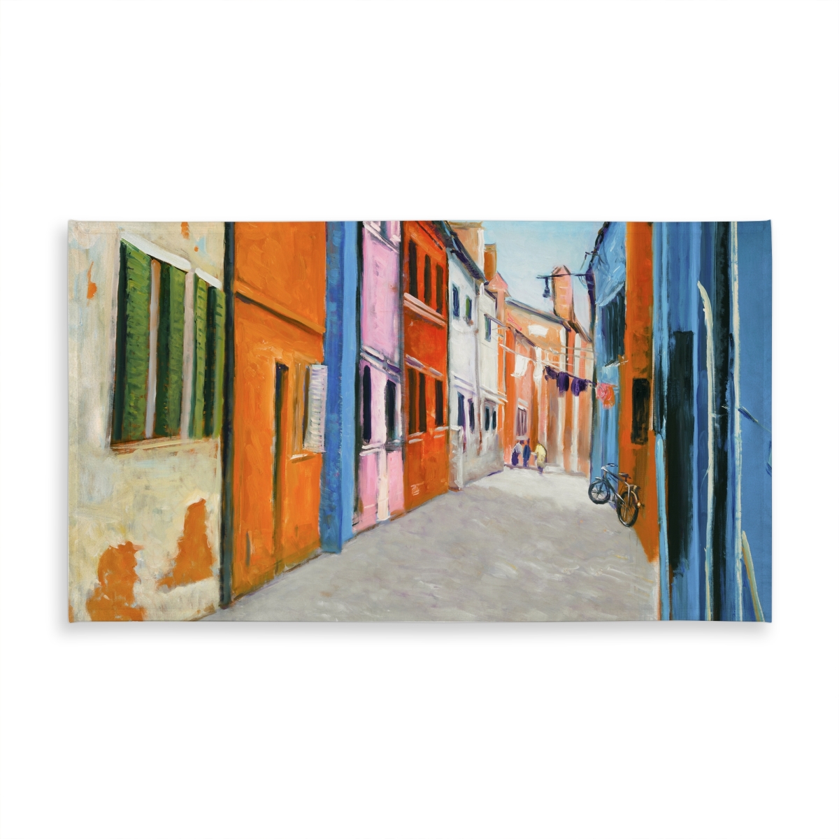 Picture of Begin Home Decor C1TCLRGEX0R65U 58 x 102 in. Colorful Houses Tablecloth - Italy Inspired Home Decor