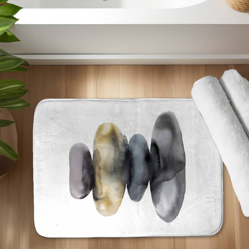 5930-2417-SL25 17 x 24 in. Hot Stones Spiritual Bath Mat - Bedroom Still Life Decor