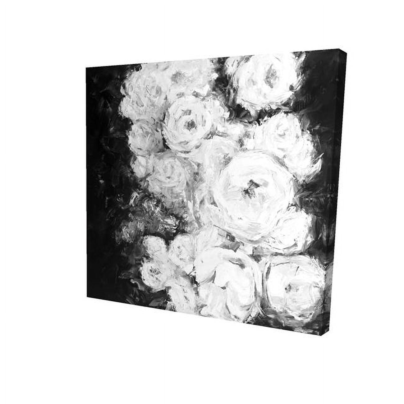 32 x 32 in. Monochrome Rose Garden-Print on Canvas