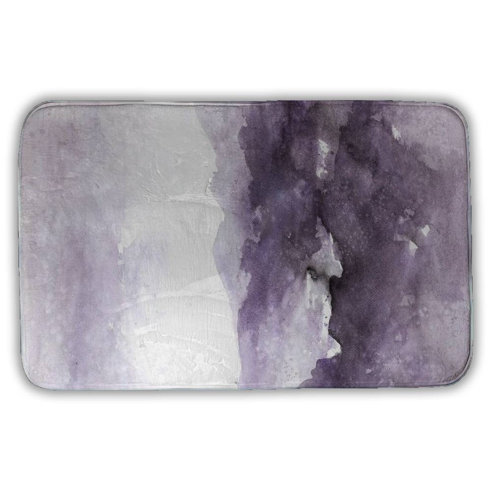 5930-3421-AB72 21 x 34 in. Purple Cloud Abstract Bath Mat - Unique Bedroom Decor