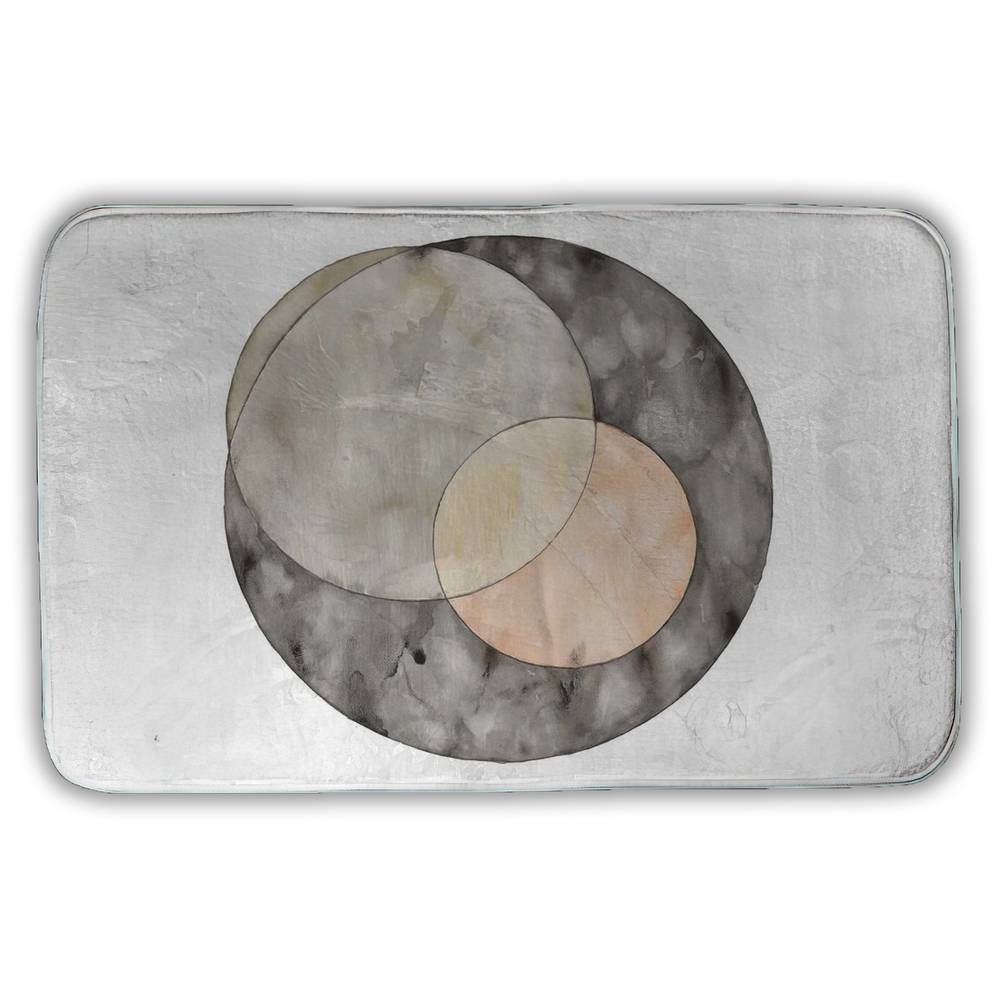 5930-3421-AB99 21 x 34 in. Retro Gray Abstract Bath Mat - Interlocking Design Home Decor