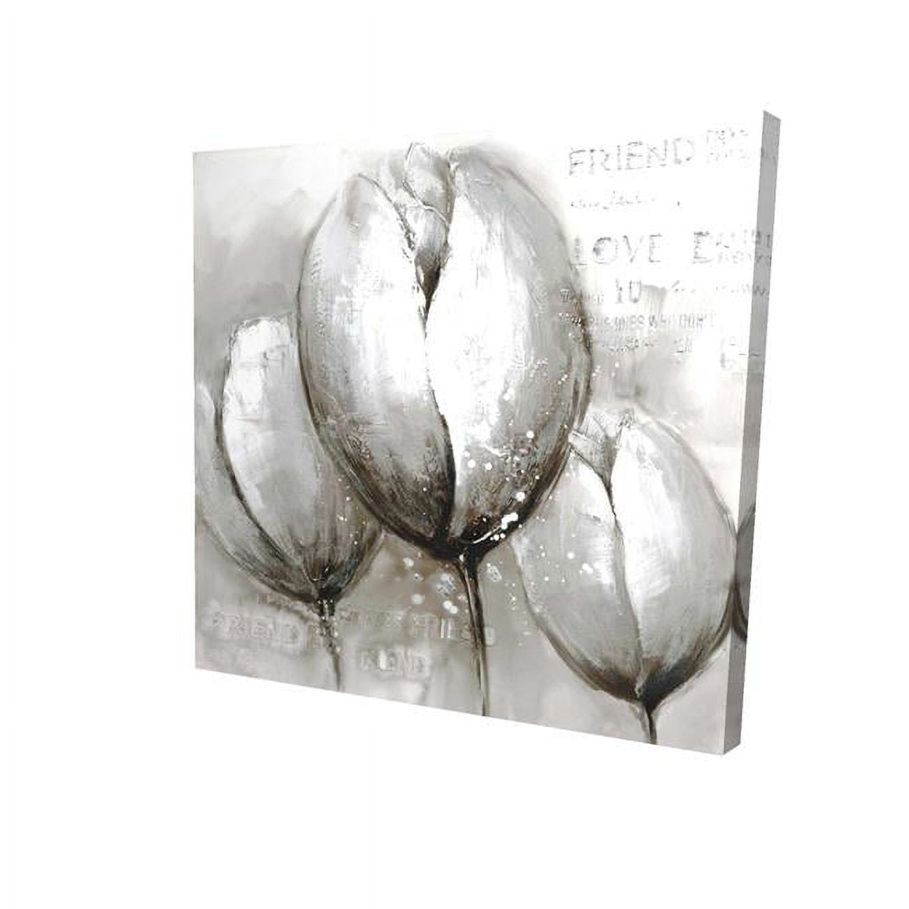 32 x 32 in. Three White Tulips-Print on Canvas