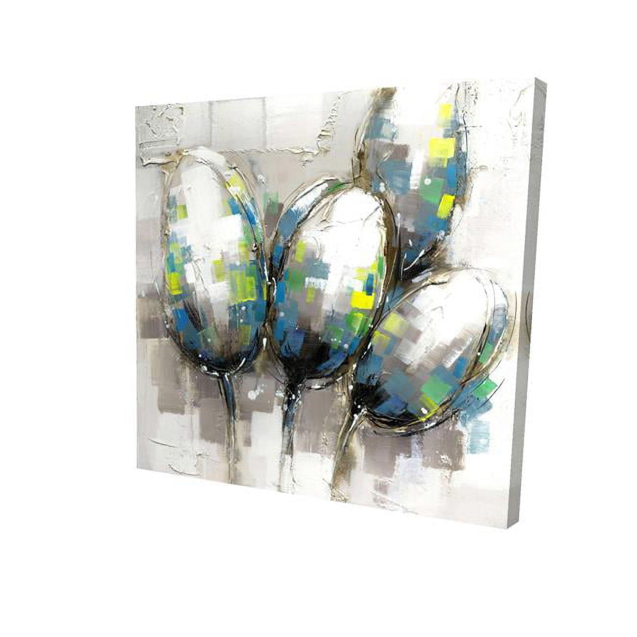 32 x 32 in. Abstract Blue Tulips-Print on Canvas
