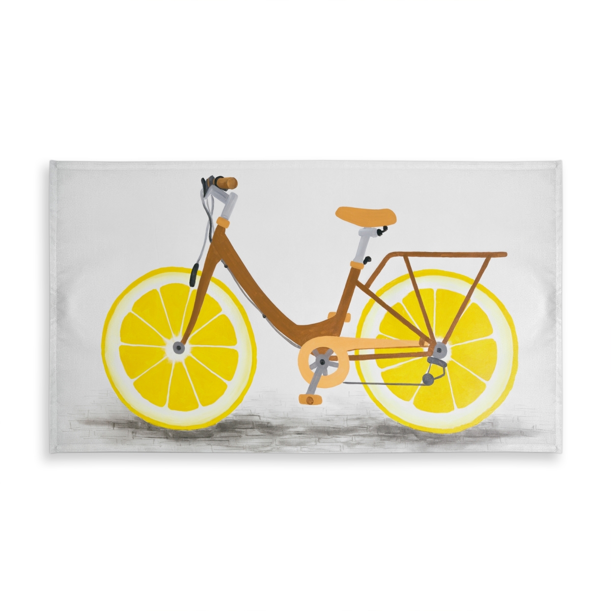 Picture of Begin Home Decor C1TCLRGEVWTM7J 58 x 102 in. Lemon Wheel Bike Tablecloth - Indoor & Outdoor Home Decor