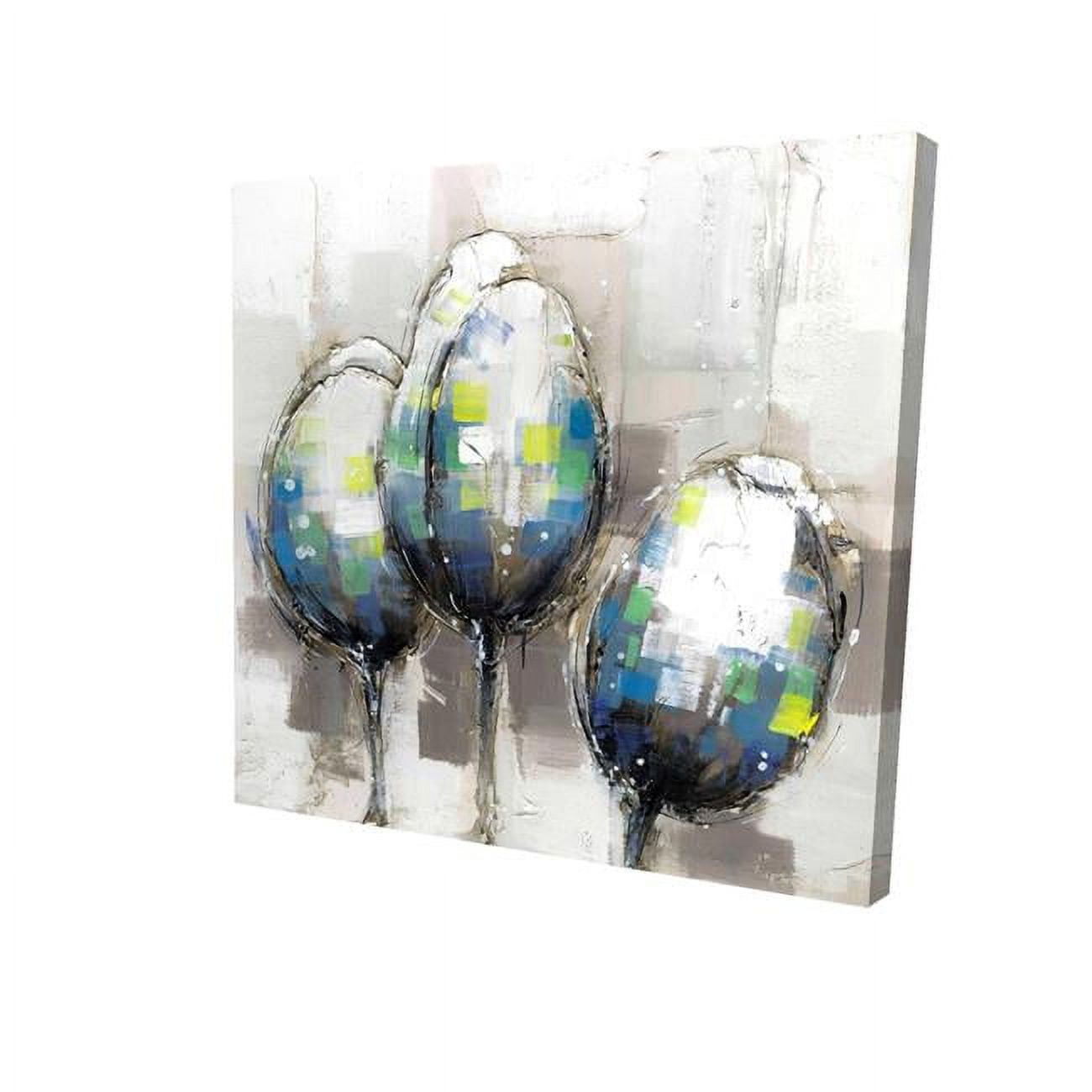 32 x 32 in. Three Abstract Tulips-Print on Canvas