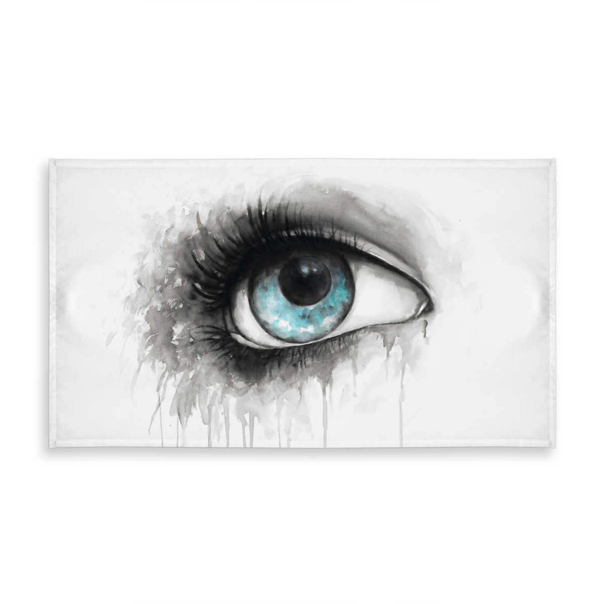 Picture of Begin Home Decor C1TCLRGEPGMZ9K 58 x 102 in. Blue Eye Watercolor Tablecloth - Indoor & Outdoor Home Decor