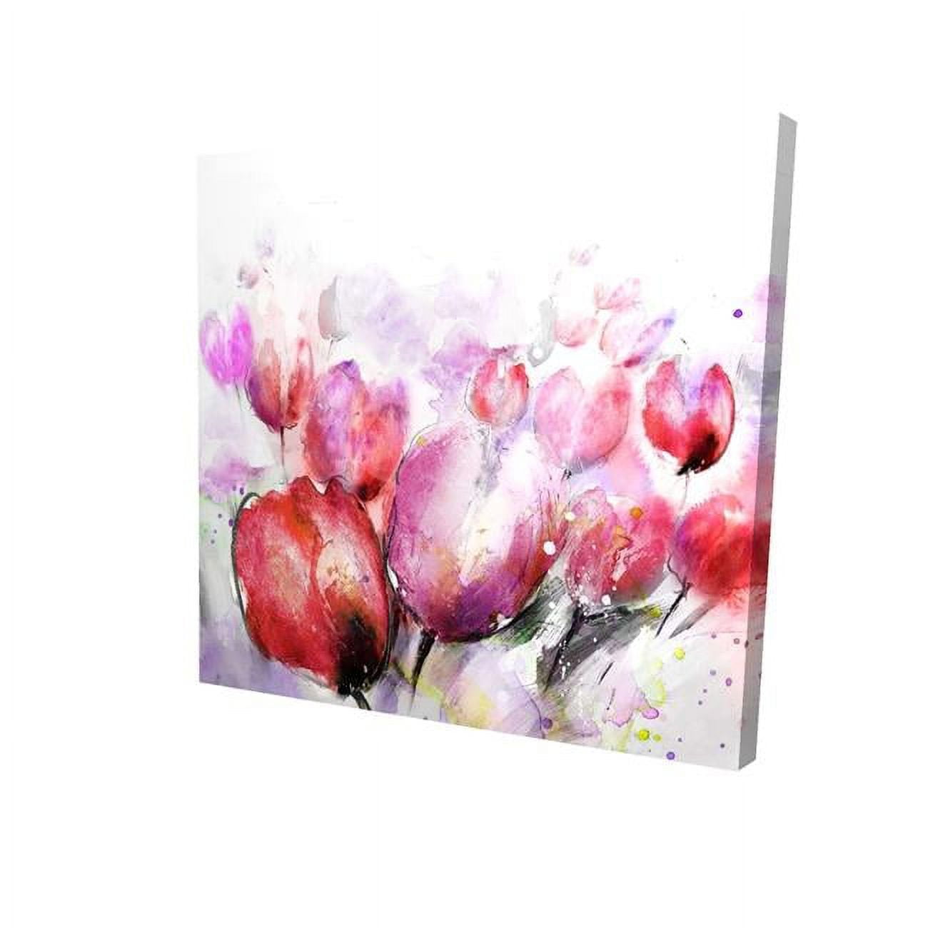 32 x 32 in. Abstract Blurry Tulips-Print on Canvas