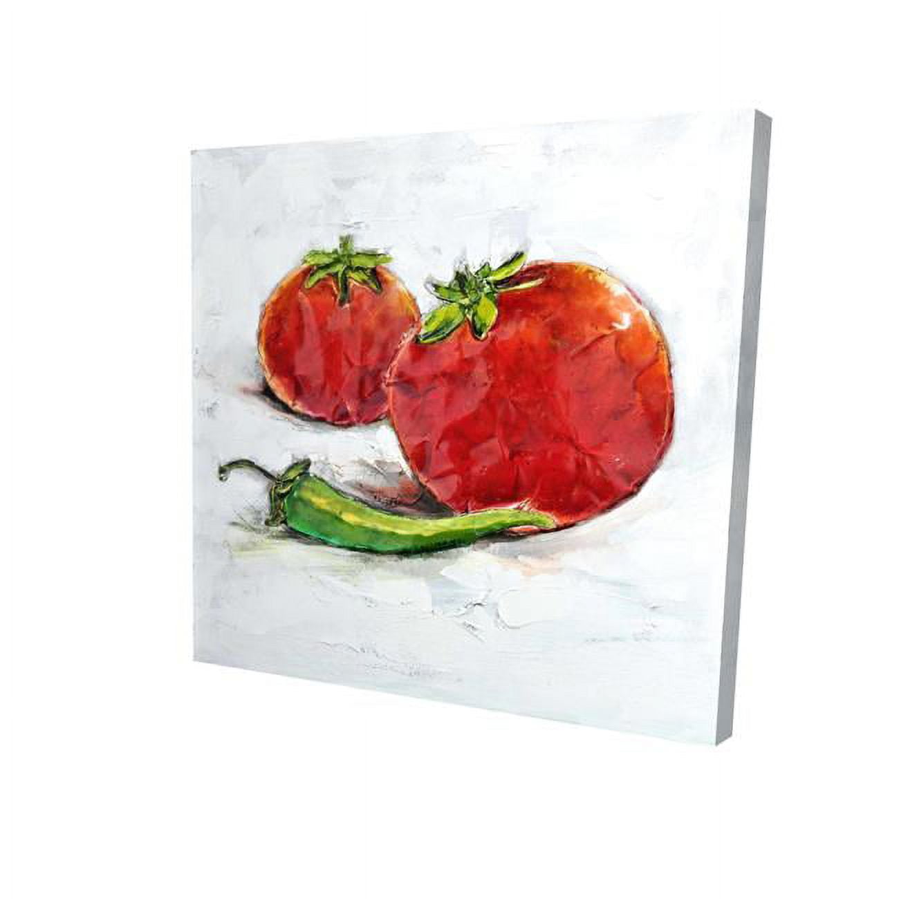 32 x 32 in. Tomatoes with Jalape O-Print on Canvas