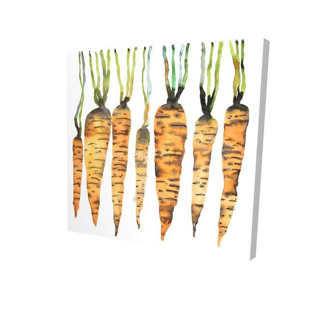 32 x 32 in. Watercolor Carrots-Print on Canvas