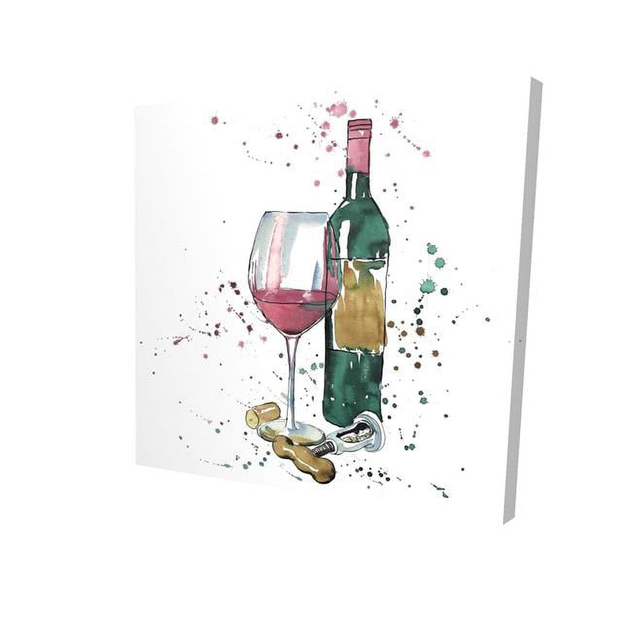 32 x 32 in. Bottle of Red Wine-Print on Canvas