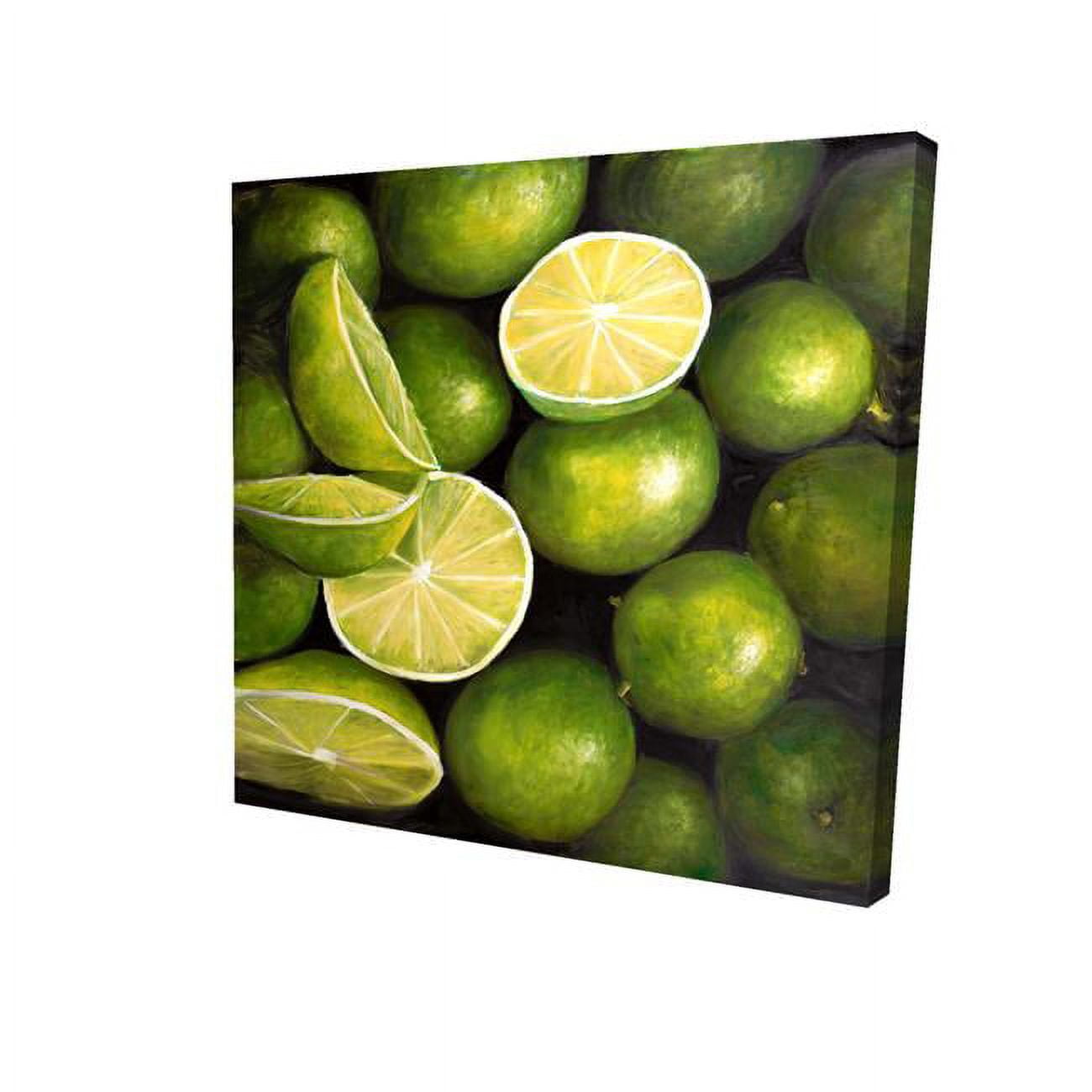 32 x 32 in. Basket of Limes-Print on Canvas