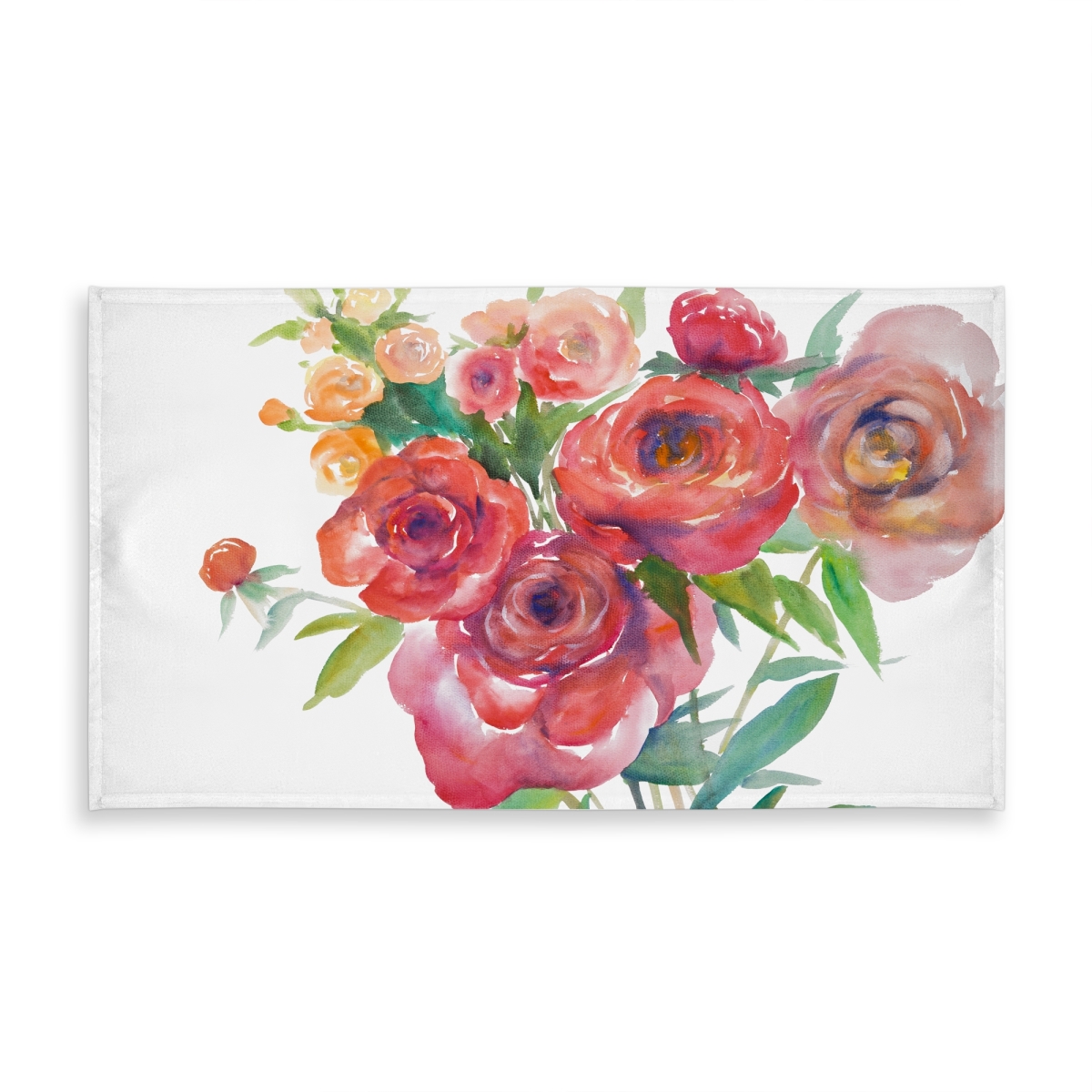 Picture of Begin Home Decor C1TCLRGEVO78SG 58 x 102 in. Botanical Pink Tablecloth - Watercolor Floral Indoor & Outdoor