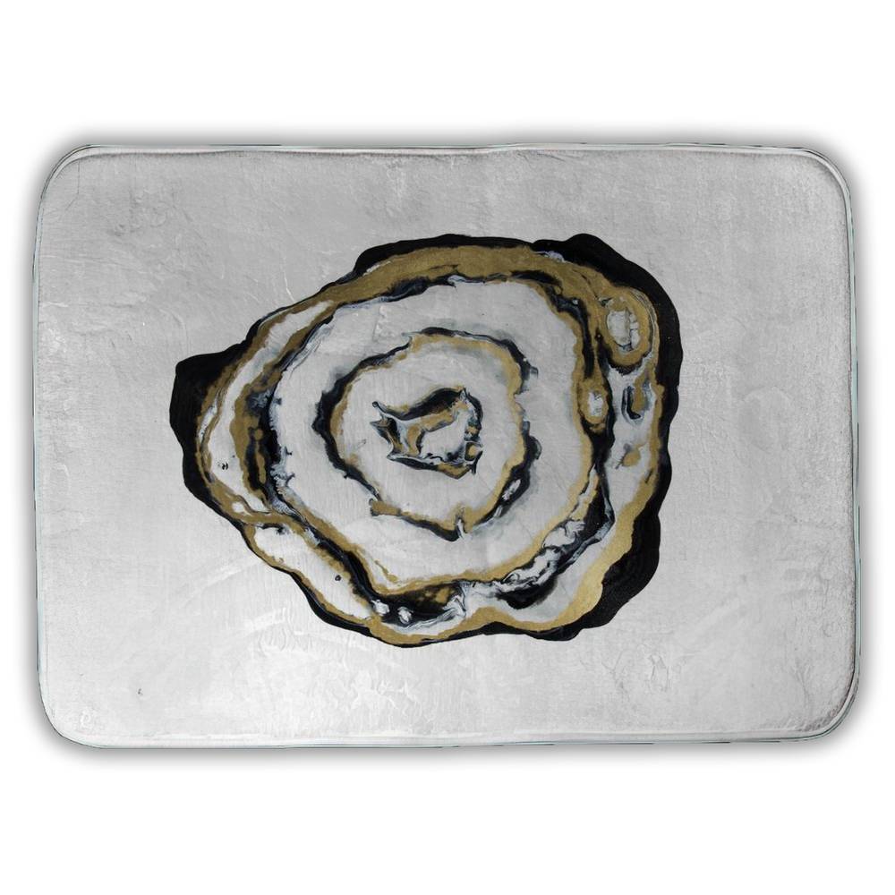 5930-2417-MN6 17 x 24 in. Golden Agate Bedroom Shapes Black Bath Mat - Home Decor