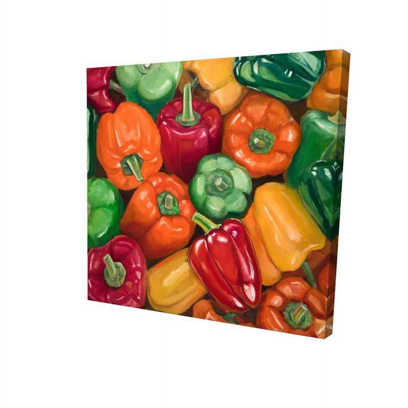 32 x 32 in. Colorful Peppers-Print on Canvas