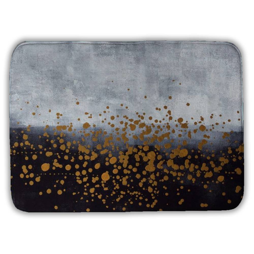 5930-1724-AB52 17 x 24 in. Gold Splash Gray Bath Mat - Pattern Bedroom Decor Rug