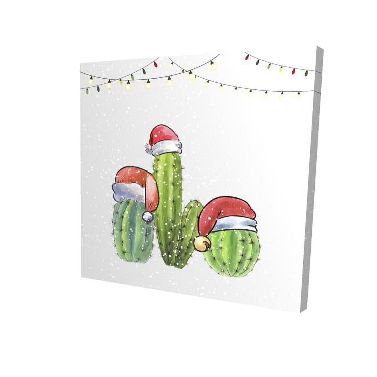 32 x 32 in. Christmas Cactus-Print on Canvas