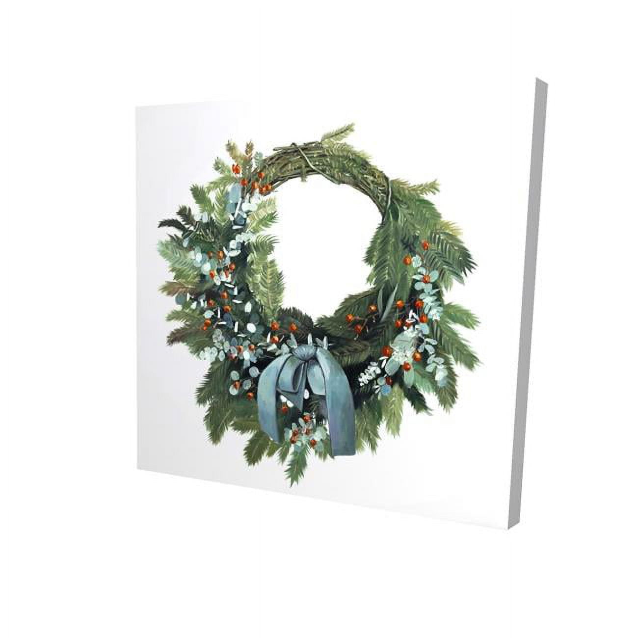 32 x 32 in. Christmas Wreath-Print on Canvas