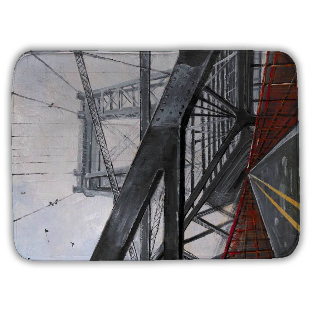 5930-2417-CI225 17 x 24 in. Bridge Architecture Bath Mat - Contemporary Cities Decor